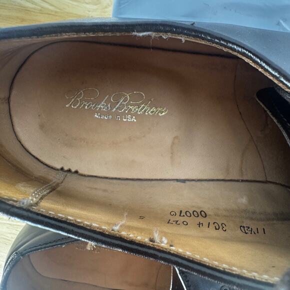 Brooks Brothers Vintage Plain Toe Blucher Mens 11.5 D Lace Up Cordovan Brown main image 6